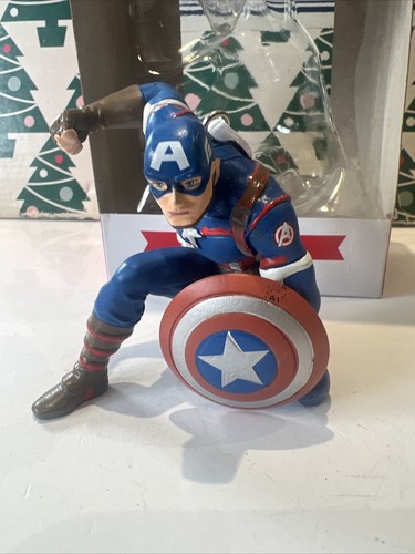 Captain America Marvel Christmas Tree Hallmark Ornament New In Box. - Picture 10 of 19