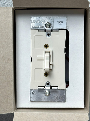 NEW Leviton TSF01-10T Toggle Slide Fan Speed Control Switch 1.5A 3-Speed Lt.Almd
