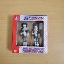 New York Giants NFL Mini Nutcracker Ornament Set - New 