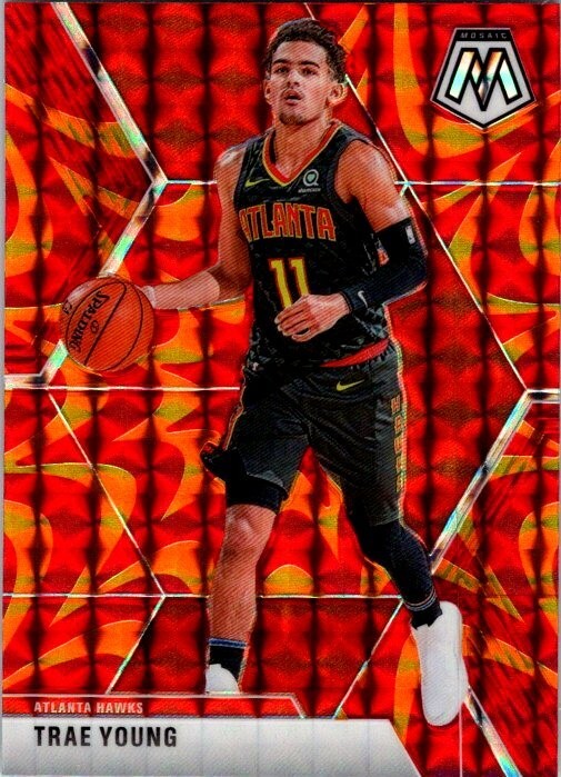 Trae Young 2019-20 Panini Mosaic Reactive Orange Prizm #182 - Atlanta Hawks