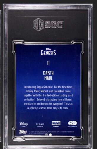 2025 Topps Disney Genesis - (Darth Maul) #11 (8/25) Orange Foil (Highest Grade) - Picture 2 of 2