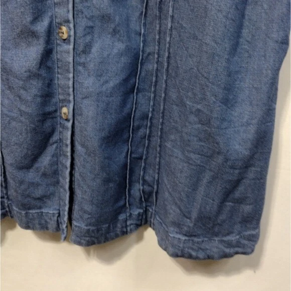 Soft Surroundings Denim Button Shirt Womens 2X Blue Retro 90s Y2K Casual Comfy - Image 3 of 4
