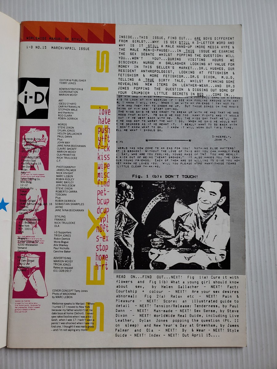 1984 i-D magazine MADONNA Sexsense Terry Jones Fiorucci
