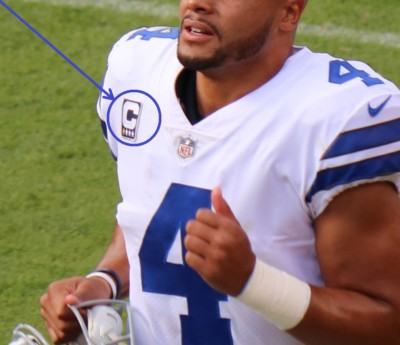 2018 Saison Dallas Cowboys Rayne Dakota Dak Prescott 1   Captain Zum Aufbügeln