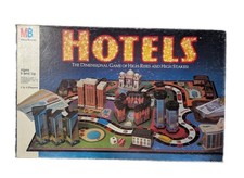 Vintage 1987 Hotels Board Game Milton Bradley MB Real Estate 100 COMPLETE