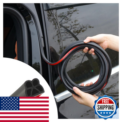 Stacool 52.49Ft Car Door Weather Stripping Door Seal Stripb-Shape Double Layer