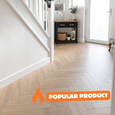 🐪 Sample* 12mm Desert Oak Herringbone Laminate Flooring Parquet - £19.99SQM