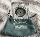 Waterford Lismore Crystal Small Desk Clock Paperweight Quartz Mvt. Ireland Vtg.