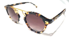 Carfia Toykio Tortoise Gold Polatized Brown Gradient Round Polarized Sunglasses