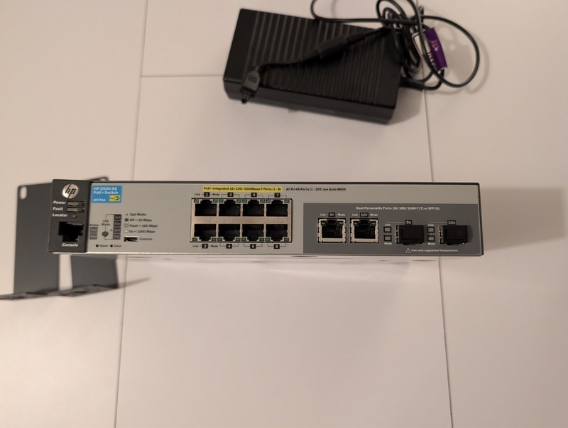 HP 2530-8G PoE+ Managed Switch J9774A | PSU & Rack Ears | Tested