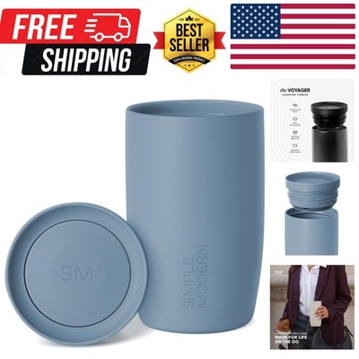 Travel Coffee Mug Tumbler with 360° Lid | Ceramic-Lined Insulated Stainless S...