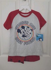 Disney Mickey  Friends Boys Short Set, size 5, Red, Mickey, Pluto, Soft, NWT