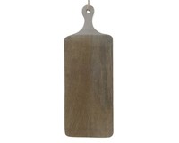 Schneidebrett Mangoholz 14,5X40X2 Cm Griff Weiß