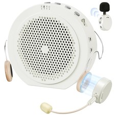Wireless Voice Amplifier with Lavalier Mic, 20H Battery 164ft Range Sensitive