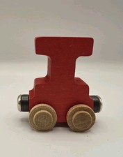 I Red Alphabet Letter Wooden Car Thomas  Brio Compatible Name Train Vermont