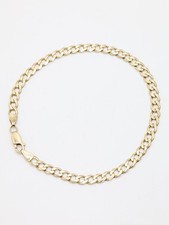 Vintage 9ct Yellow Solid Gold Curb Link Unisex Men