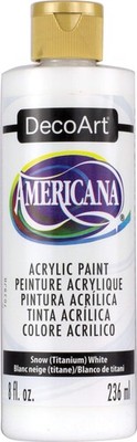 DAO1-9 DA01-9 Americana Acrylics, 8-Ounce, Snow, Titanium White