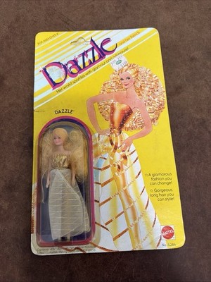 Dazzle 1981 Dazzle 4.5 Inch Doll Blonde Hair/ Gold Dress 5286 Mattel