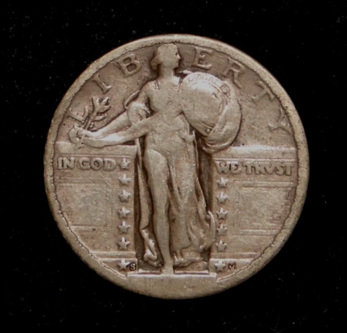 1924-S STANDING LIBERTY QUARTER OLD US TYPE COIN