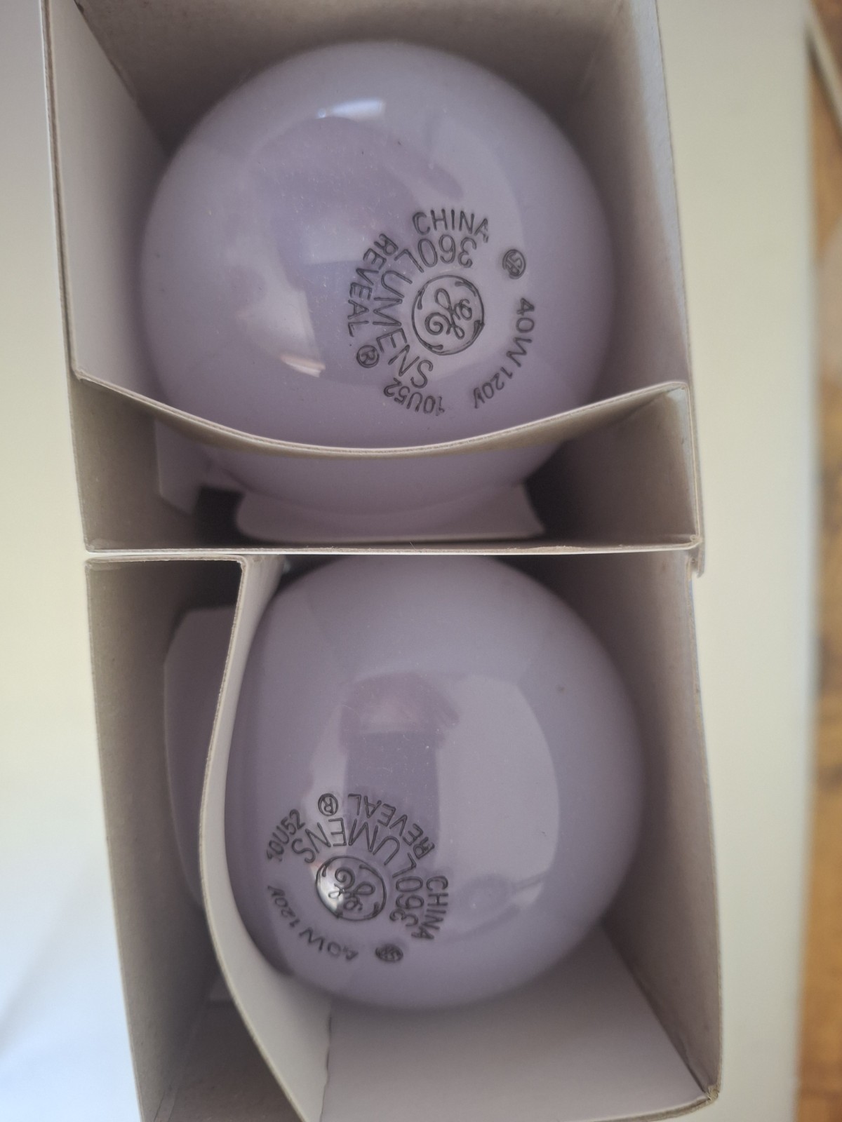 Old Style/NOS Ge Reveal- 40 Watt-A19- 4 Bulbs
