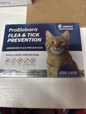 ProElobara 6 Month Supply Cat Flea Tick Prevention - Topical Drops - Sealed