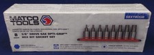 Matco Tools Sbxy8ogb 8 Piece 38 Drive Sae Opti-grip Hex Bit Socket Set