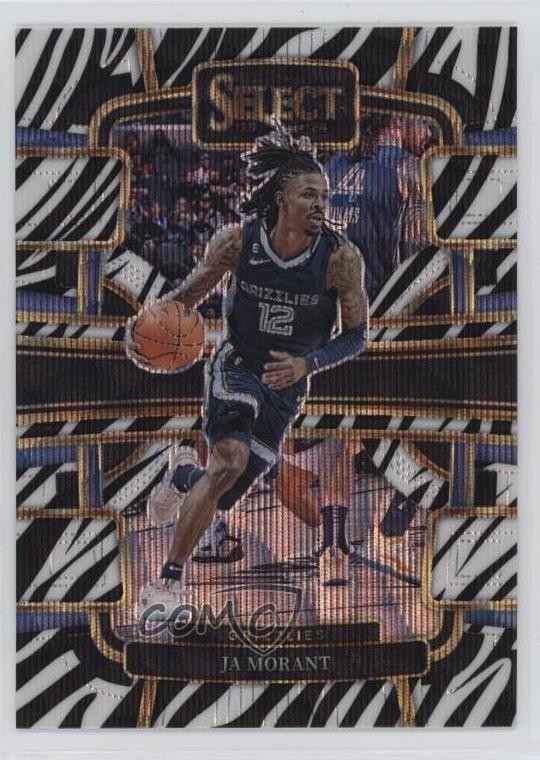 2023-24 Panini Select Concourse Zebra Prizm Ja Morant #65 5ub