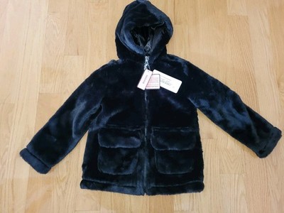 Urban Republic Girls Faux Fur Full Zip Bomber Jacket Black Size M (5-6 Years)