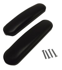 Universal Desk Length 9-1/8" Wheelchair Arm Black Vinyl With Base