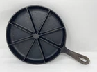 BSR Vintage Cast Iron Cornbread Skillet 8-Wedge Model Pat Pending 9" NICE