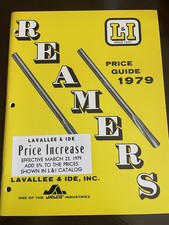 L I Reamers Price Guide 1979 Lavallee  Ide Inc.