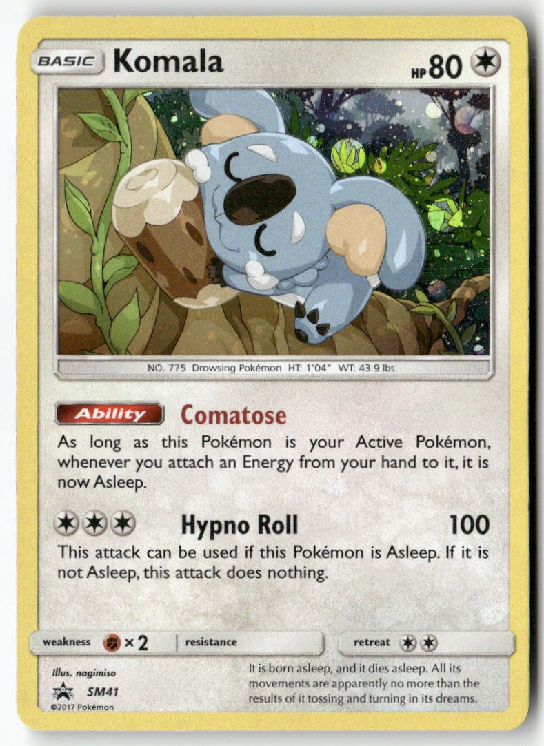 Komala - SM41 Holo Promo Sun & Moon Promo Pokemon Lightly Played
