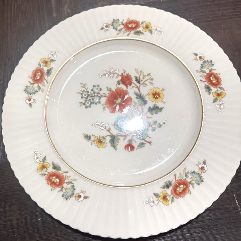 Lot of Two (2) ~ VTG LENOX China TEMPLE BLOSSOM Small 10 3/4” Replacement Plates