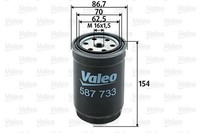 Valeo 587733 Kraftstofffilter FüR BMW Passend FüR Fiat Ford