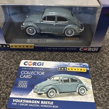 VANGUARDS VA01208 VW BEATLE TYPE 1EXPORT SALOON.HORIZON BLUE