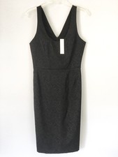 Trina Turk Little Black Dress Womens 4 NWT Black Textured Sleeveless Sheath