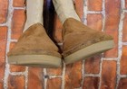 Michael Kors Girls Yancy Winter Boots Size 2 Faux Fur Logo Brown Cream Zip — photo 5