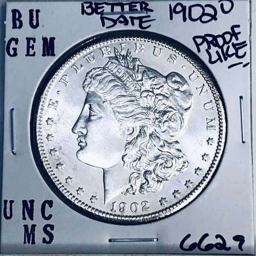 1902 O BU GEM MORGAN SILVER DOLLAR UNC MS+++ U.S. MINT RARE COIN 6629