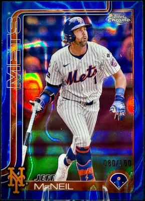 2025 Topps Chrome - Jeff McNeil #167 - Blue Lava Refractor /150