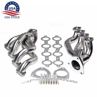 Manifold Exhaust Header for 00-06 4.8L 5.3L V8 Chevy GMC Avalanche Silverado