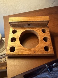 Vintage Solid, Oak Toothbrush, And Tumblr Holder