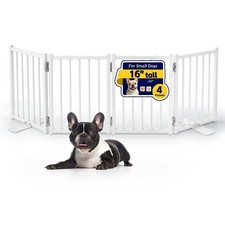 Free Standing Small Dog Gate Indoor, Short Foldable Dog Gate for Stairs