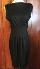 Prada Black Waist-Emphasizing Dress Size 38 Stretch Elegant Used