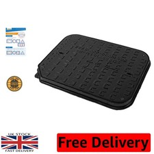 12.5 Tonne Rated Ductile Iron Manhole Cover with Bitumen Coating 675mm x 525mm