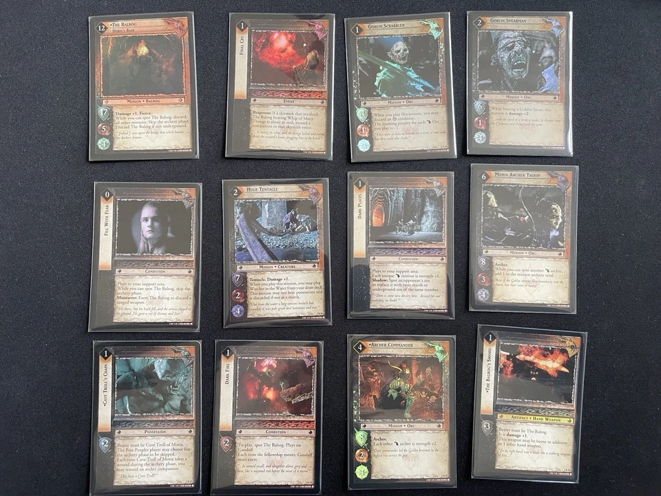 LOTR TCG Mines Of Moria Complete Foil Set 122/122 - Image 2 of 4