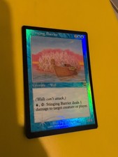 Stinger Barrier. Wall   Mercadian Masques. FOIL. Magic the Gathering Card.