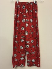 Disney The Nightmare Before Christmas Kid Boy Cozy Fleece Pull On PJ Pants Red L