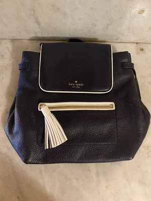 NWOT  Kate Spade Chester Street Kacy backpack in Navy White pebbled leather