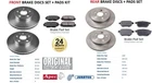 FRONT + REAR AXLE BRAKE DISCS and PADS SET for LEXUS CT 200h (ZWA10_) 2011-on
