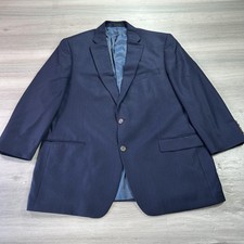 Hart Schaffner Marx Blazer Mens 48 Long Navy Blue Wool Two Button Jacket Canada